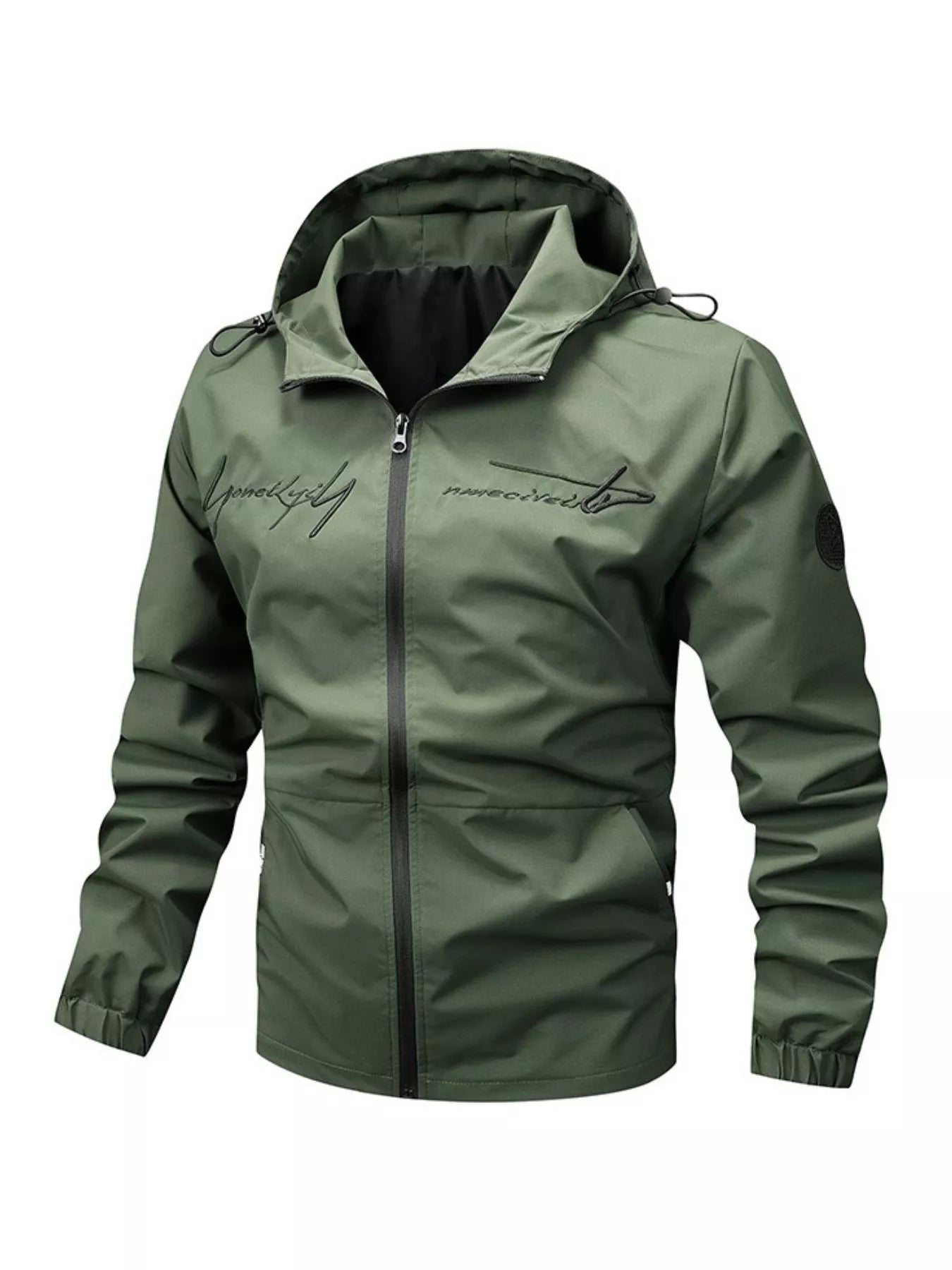 Men's Lightweight Hooded Windbreaker Jacket