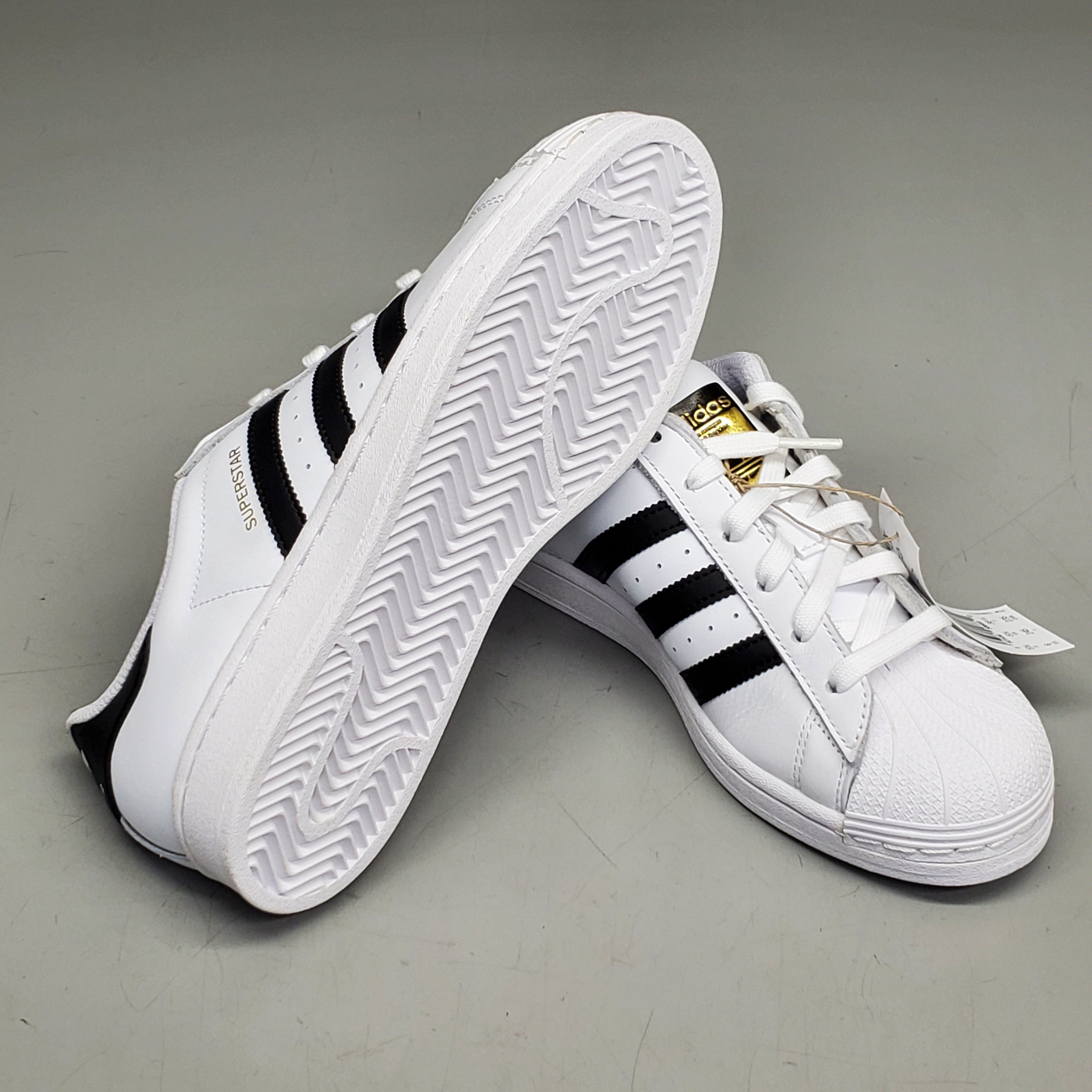 ADIDAS Superstar J Shell Toe Low Top Sneakers Youth Sz 6 White/Black FU7712 (New Other)