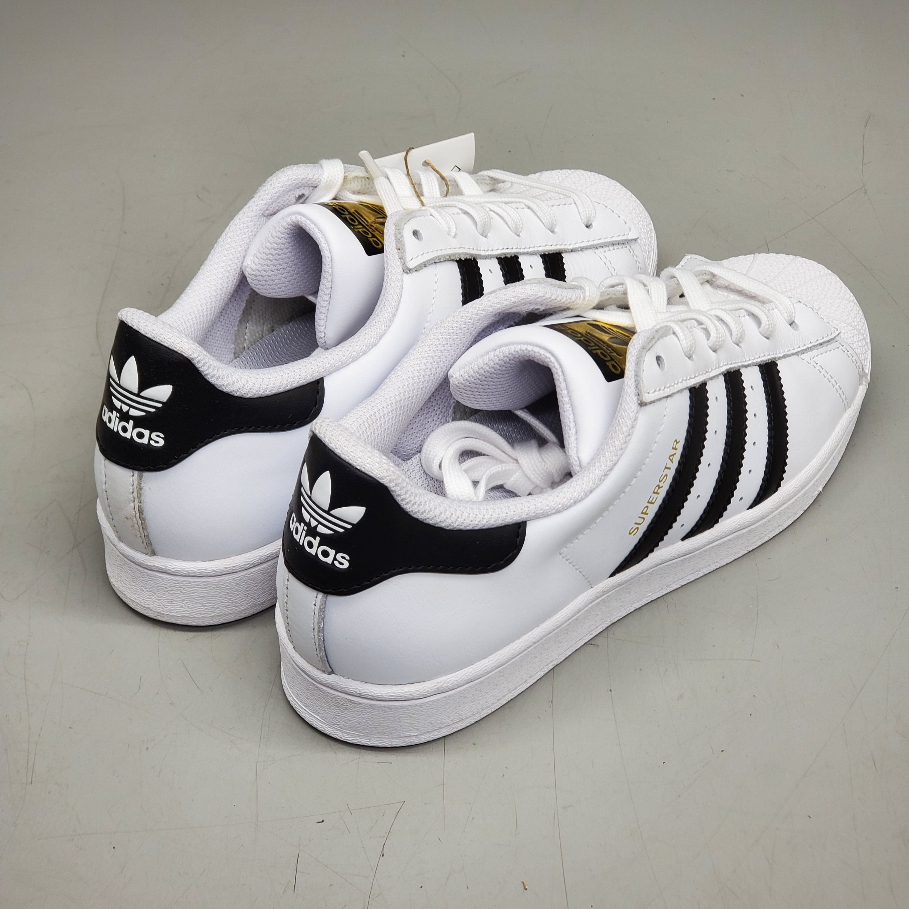 ADIDAS Superstar J Shell Toe Low Top Sneakers Youth Sz 6 White/Black FU7712 (New Other)