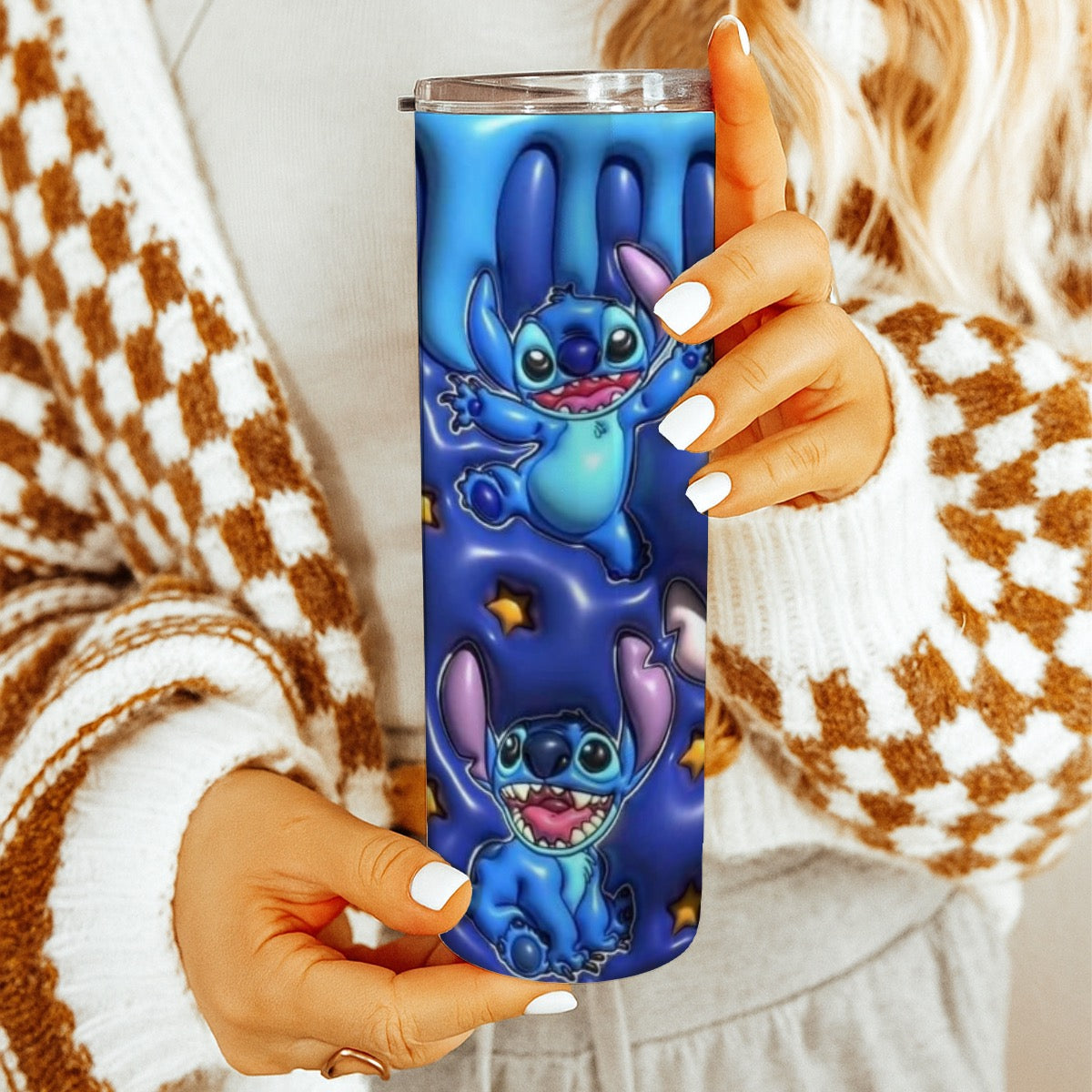 Custom 20OZ Straight Cup With Sliding Lid Printed in USA