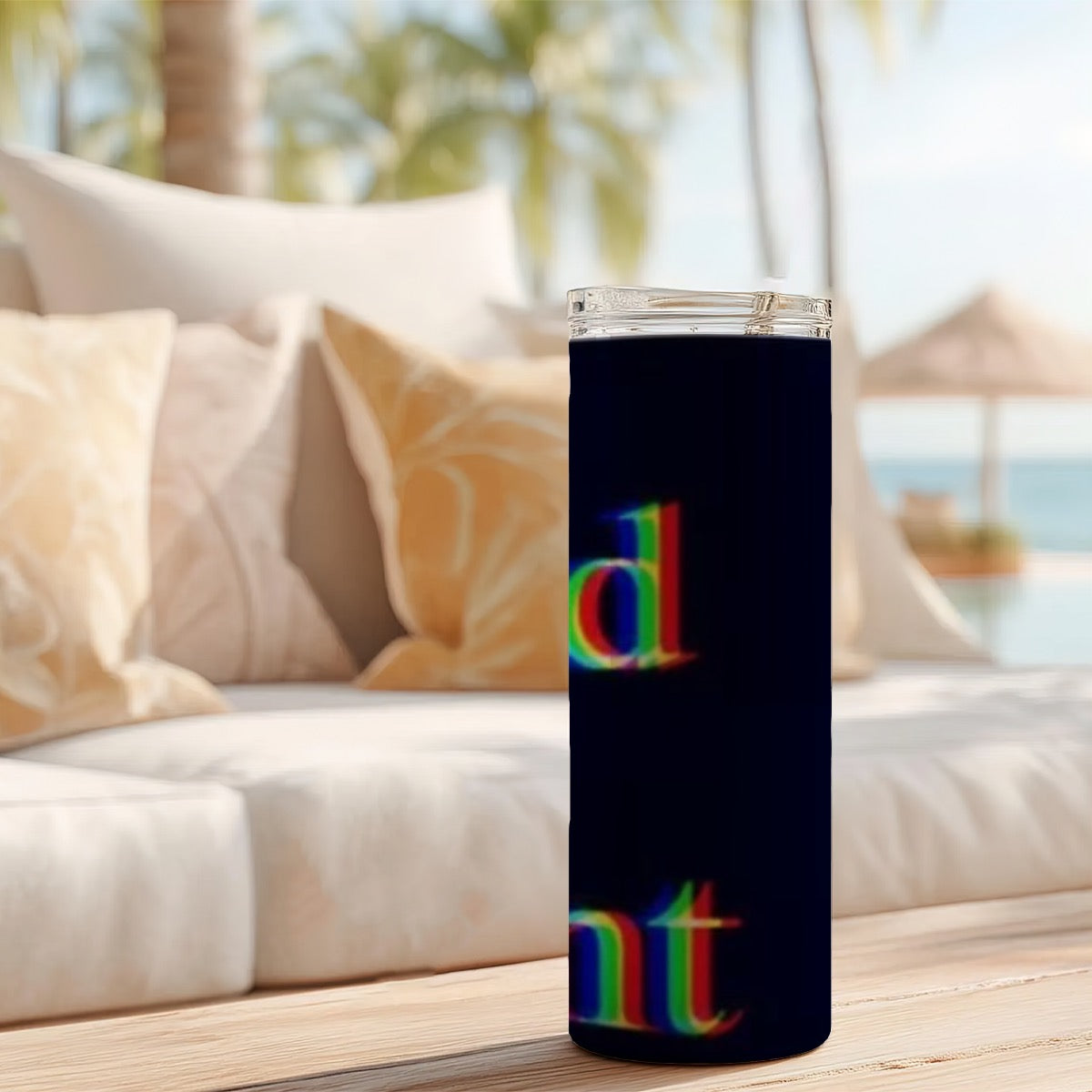 Custom 20OZ Straight Cup With Sliding Lid Printed in USA