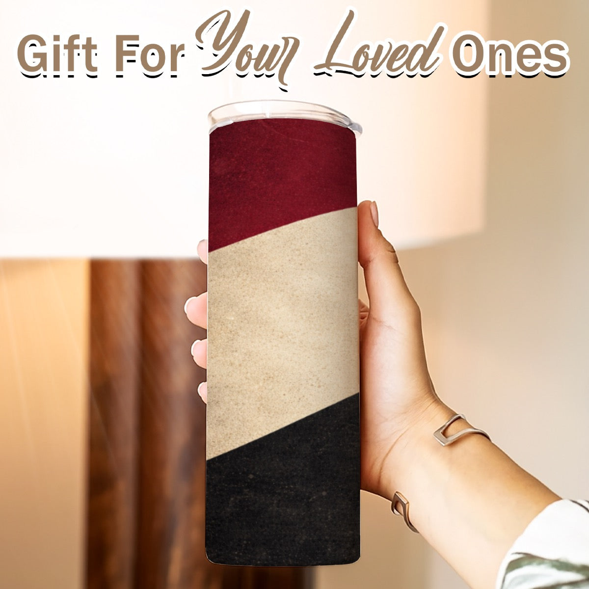 Custom 20OZ Straight Cup With Sliding Lid Printed in USA