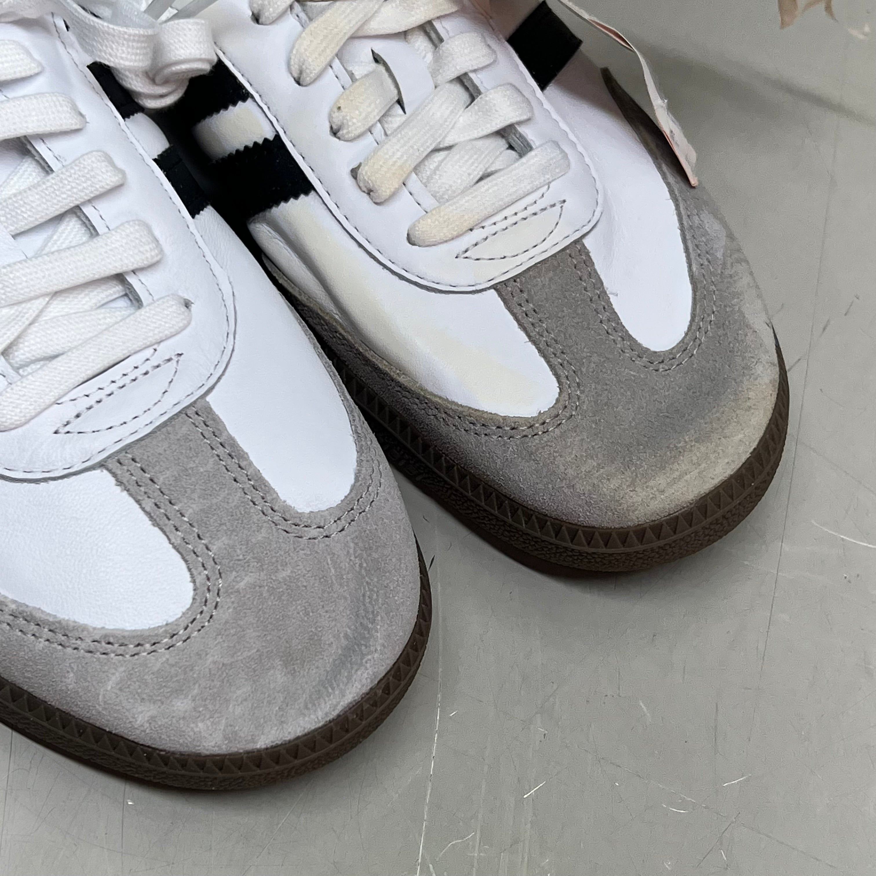 ZA@ ADIDAS Samba OG Sneaker Regular Fit Men's Sz 9 Black/White/Grey B75806 (As-is)