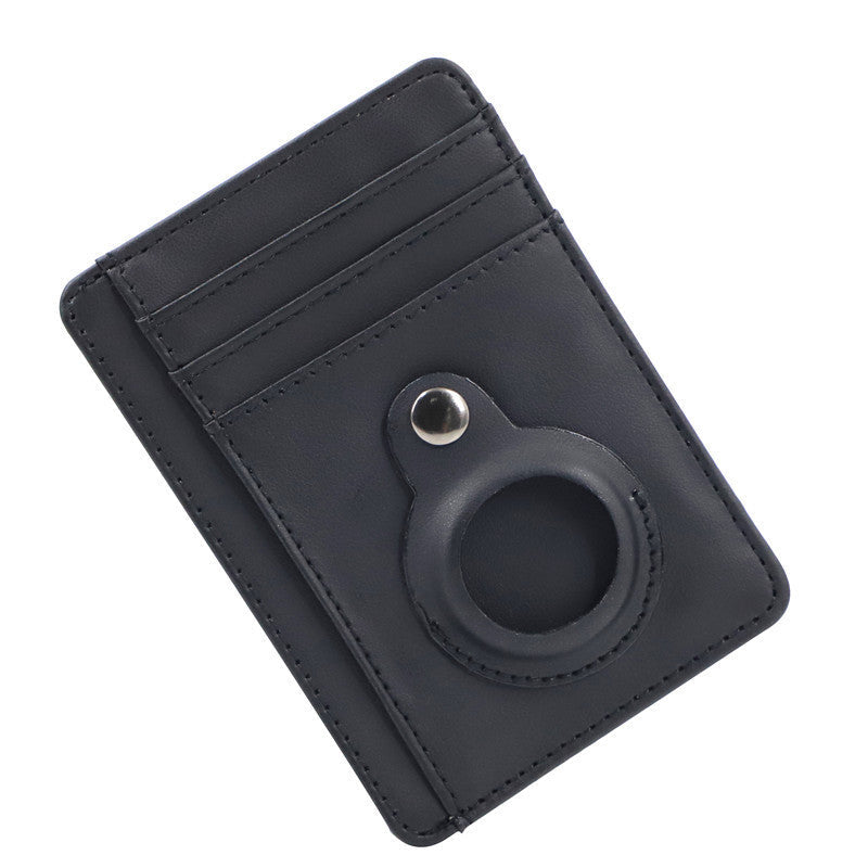 PU Leather Card Holder RFID Anti-Theft Swipe Card Bag With Tracker Bit Anti-Lost Card Holder Wallet