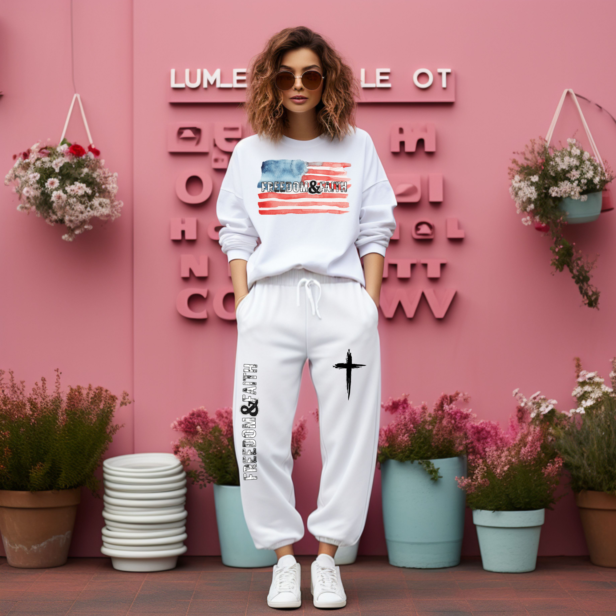 Faith & Freedom FULL sweatsuit I Christian Apparel