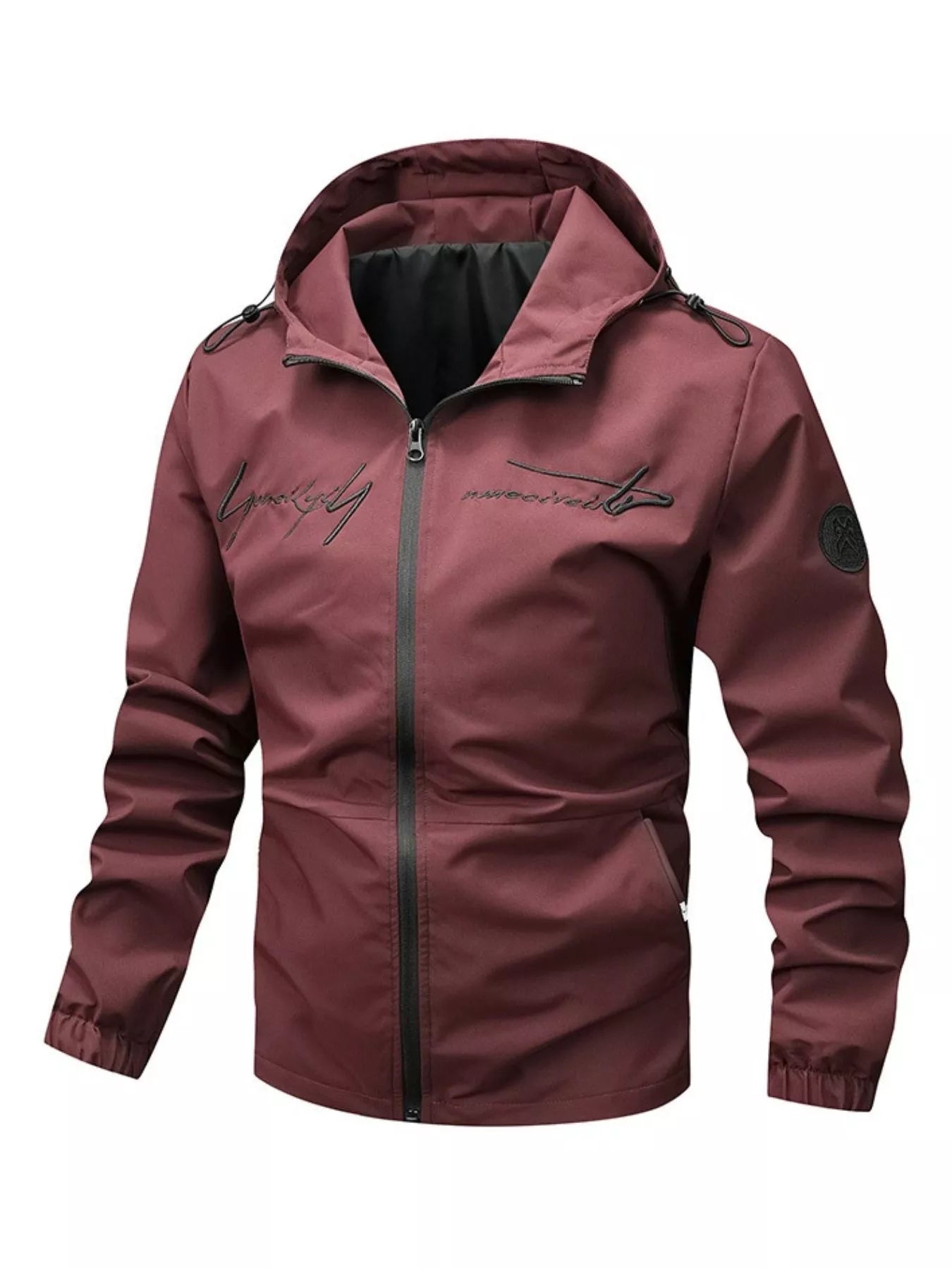 Men's Lightweight Hooded Windbreaker Jacket