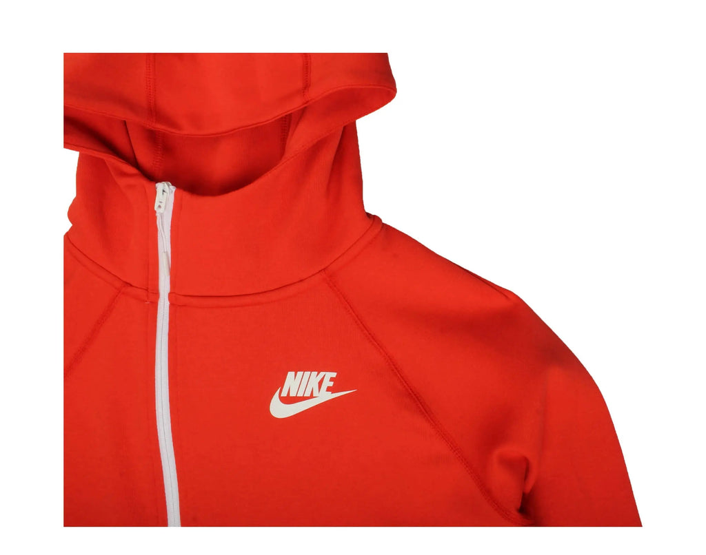 Nike Sportswear Tech Fleece Cape Women Hoodie Habanero Red/White