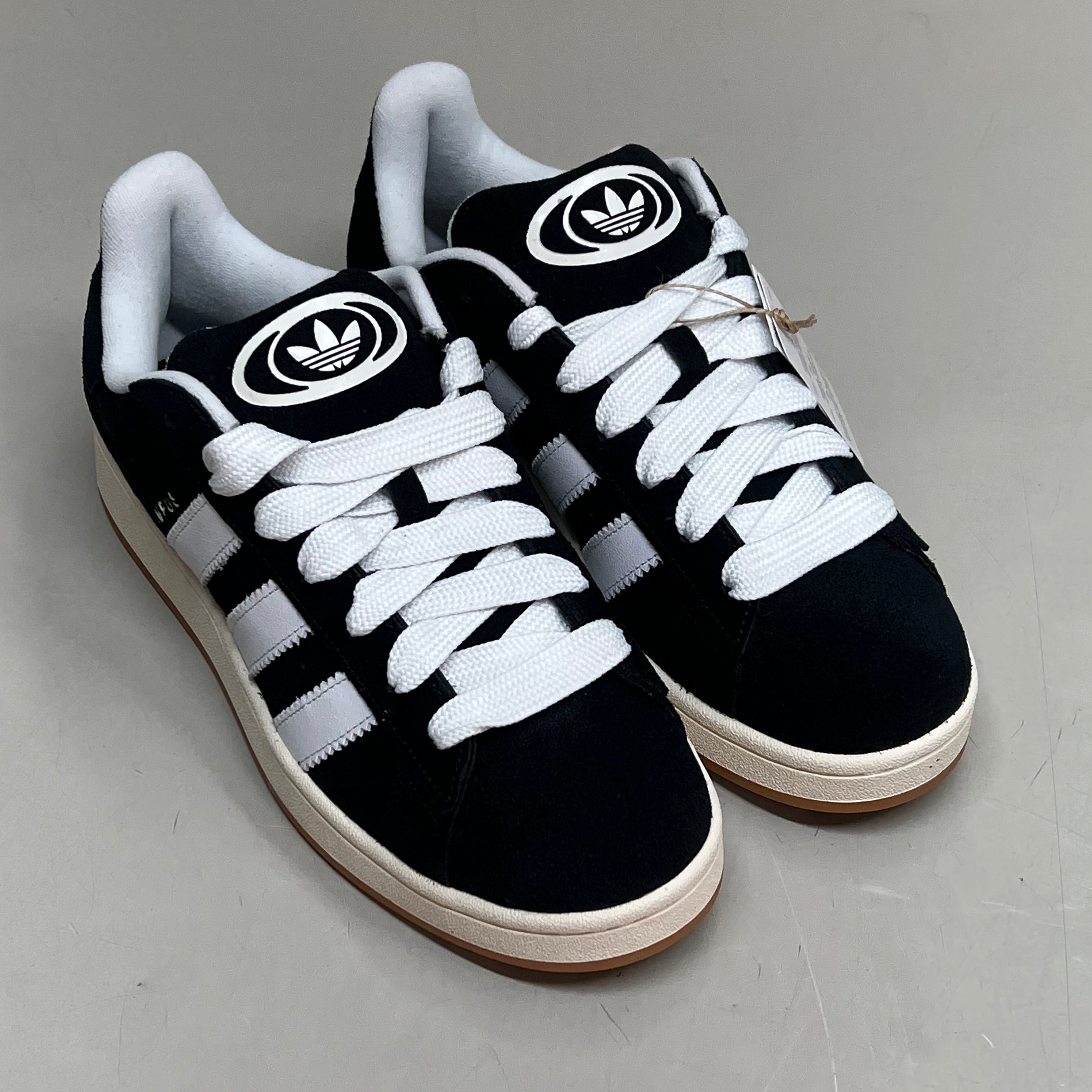 ADIDAS Campus 00s Fat Lace Sneaker Mens Sz 10.5 Black/Cloud White/Off White