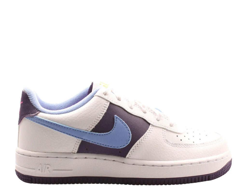 Nike Air Force 1 LV8 Big Kids Basketball Shoes White/Royal Pulse-Eggplant