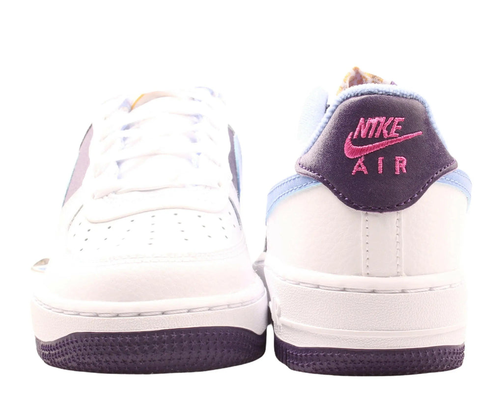 Nike Air Force 1 LV8 Big Kids Basketball Shoes White/Royal Pulse-Eggplant