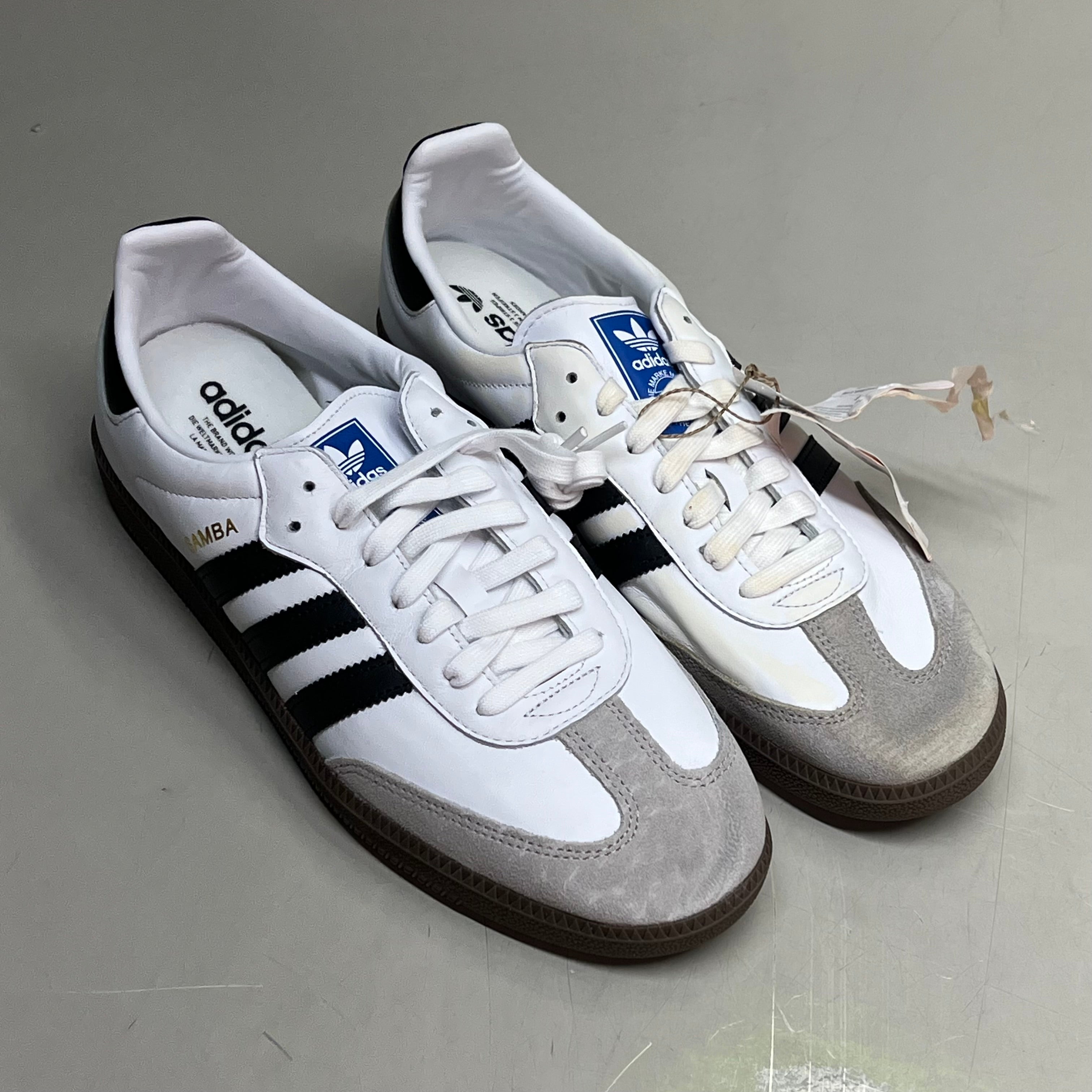 ZA@ ADIDAS Samba OG Sneaker Regular Fit Men's Sz 9 Black/White/Grey B75806 (As-is)