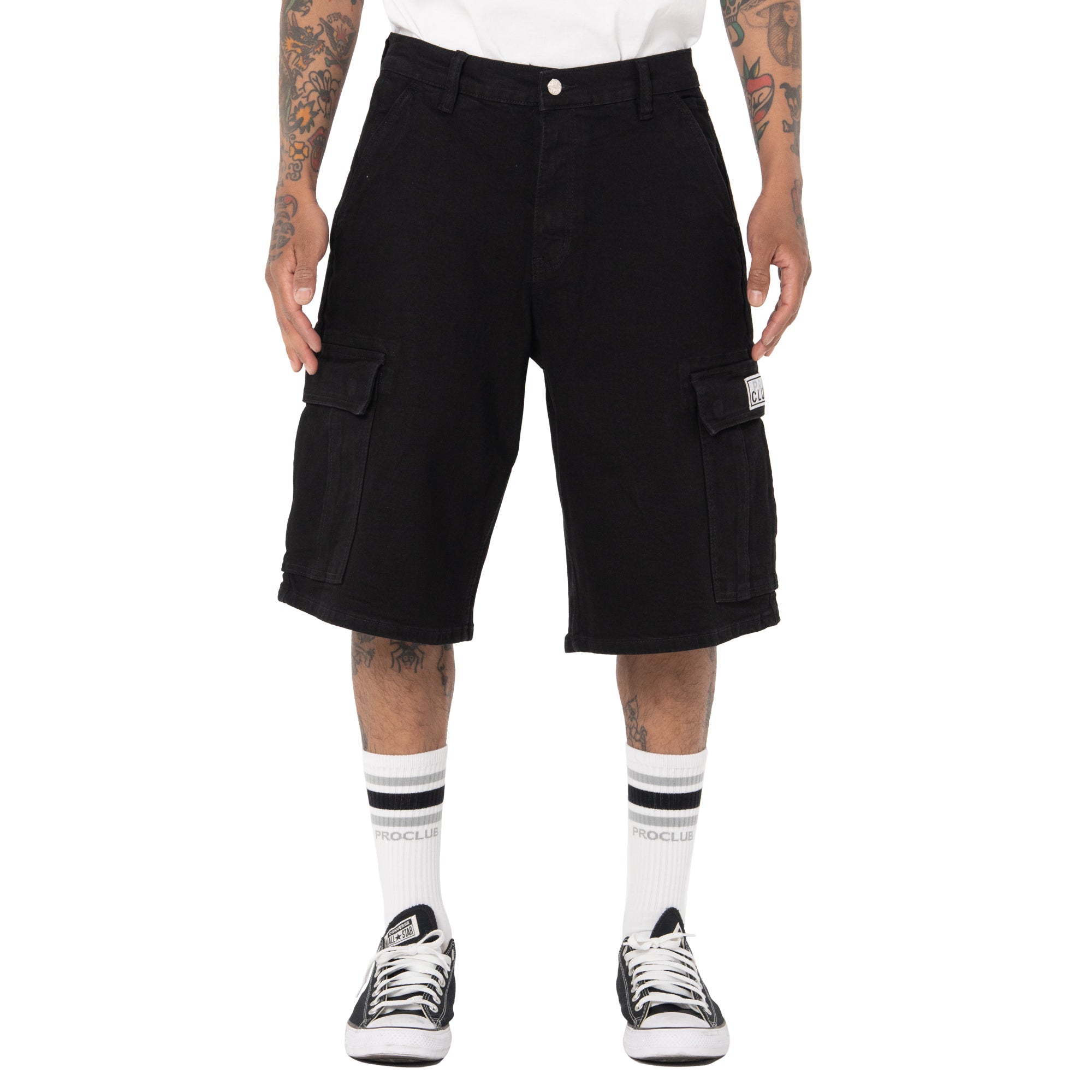 Pro Club Men's Heavyweight Baggy Fit Denim Cargo Short