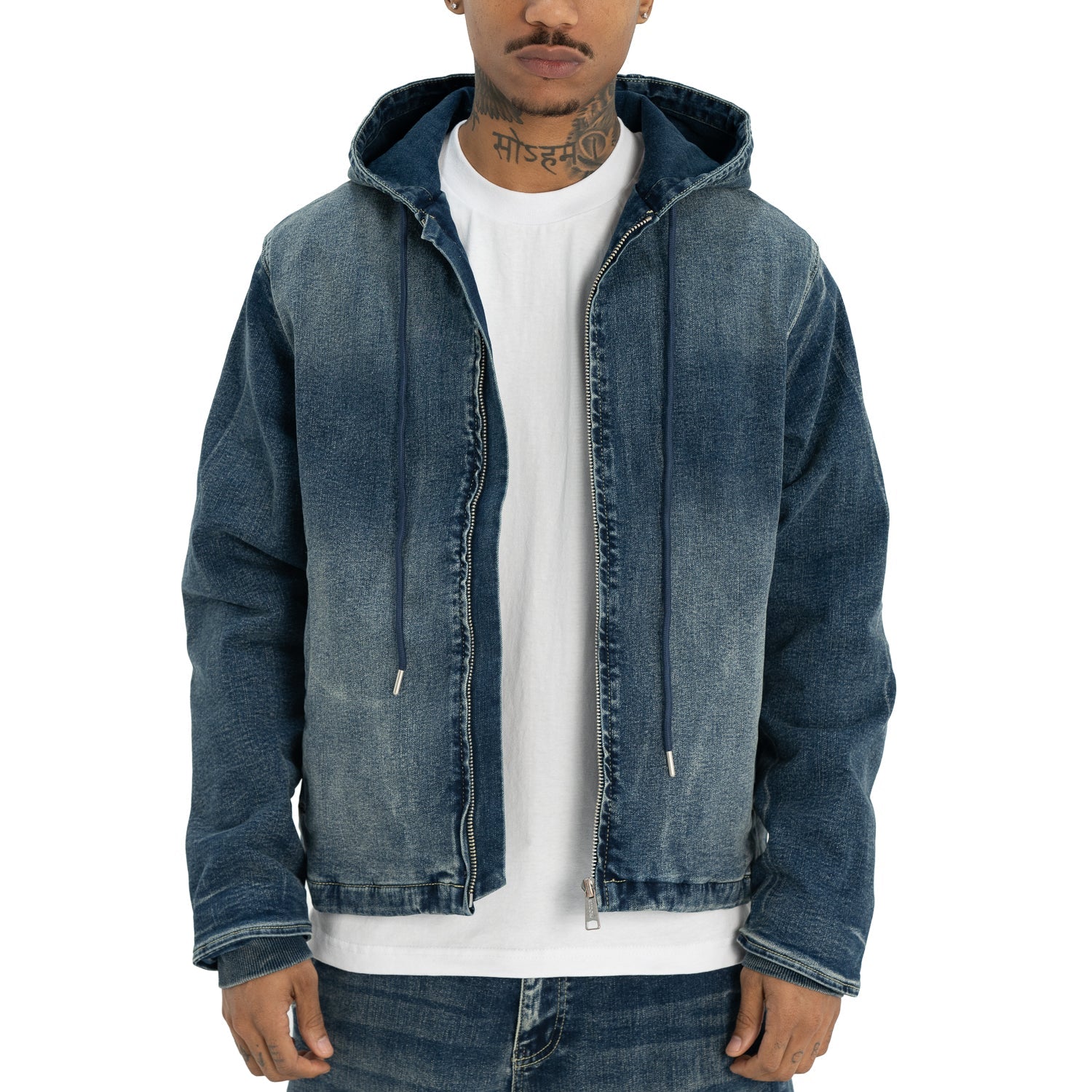 Pro Club Men's Heavyweight Denim Zip-Up Jacket