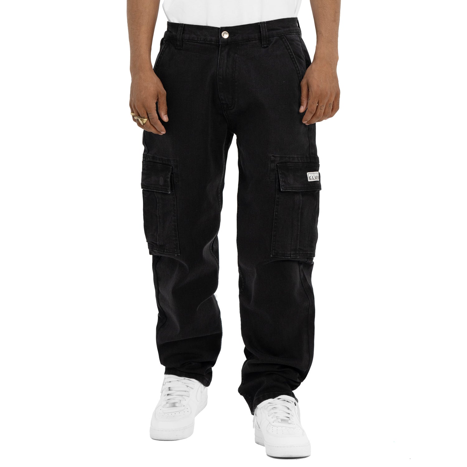 Pro Club Men's Heavyweight Relaxed Fit Denim Cargo Pant