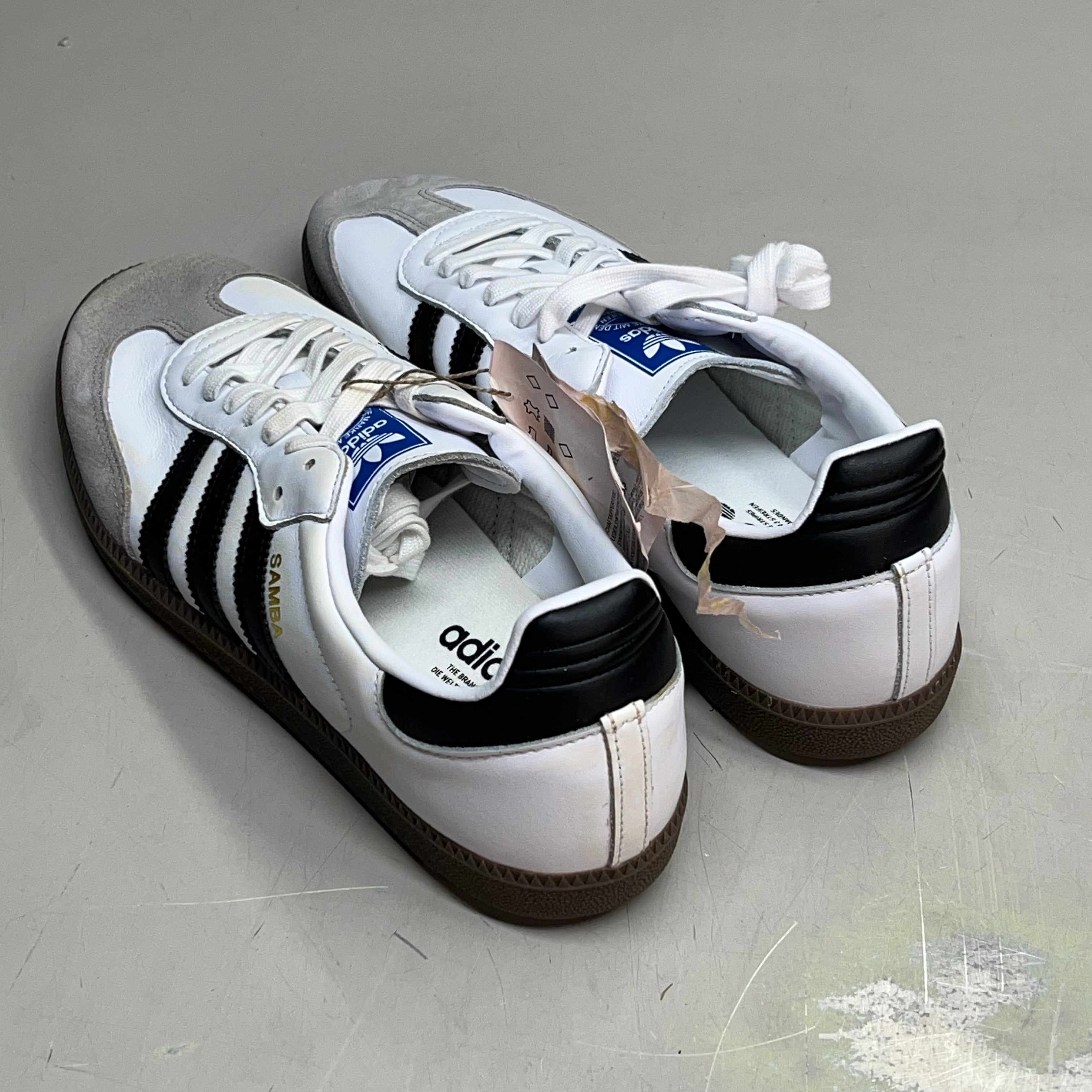 ZA@ ADIDAS Samba OG Sneaker Regular Fit Men's Sz 9 Black/White/Grey B75806 (As-is)