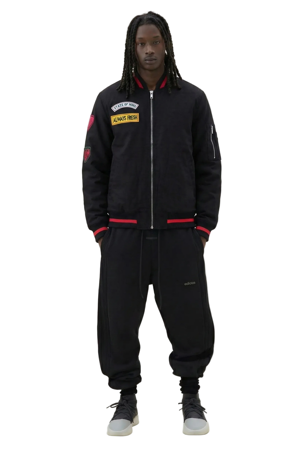 Padded Twill Bomber Jacket.