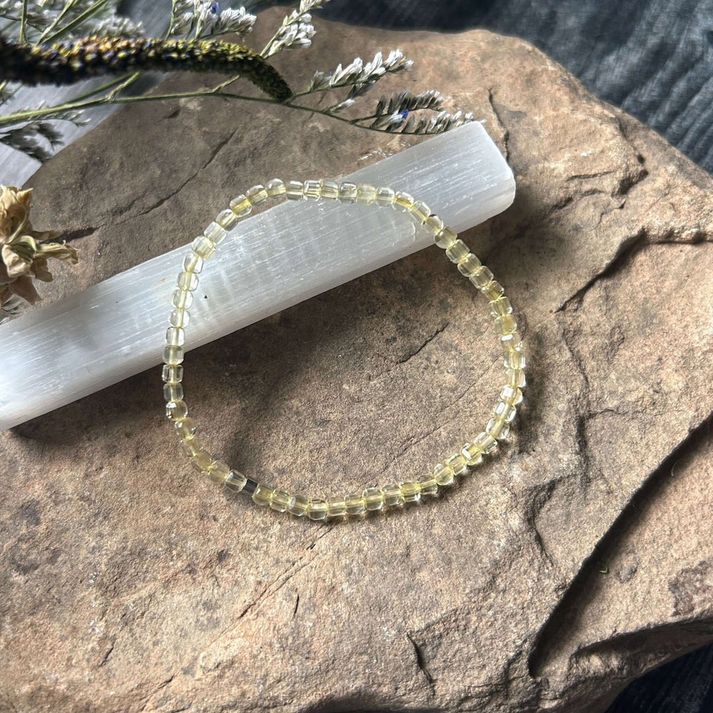 Citrine Cube Bracelet - Subtle Radiance Collection