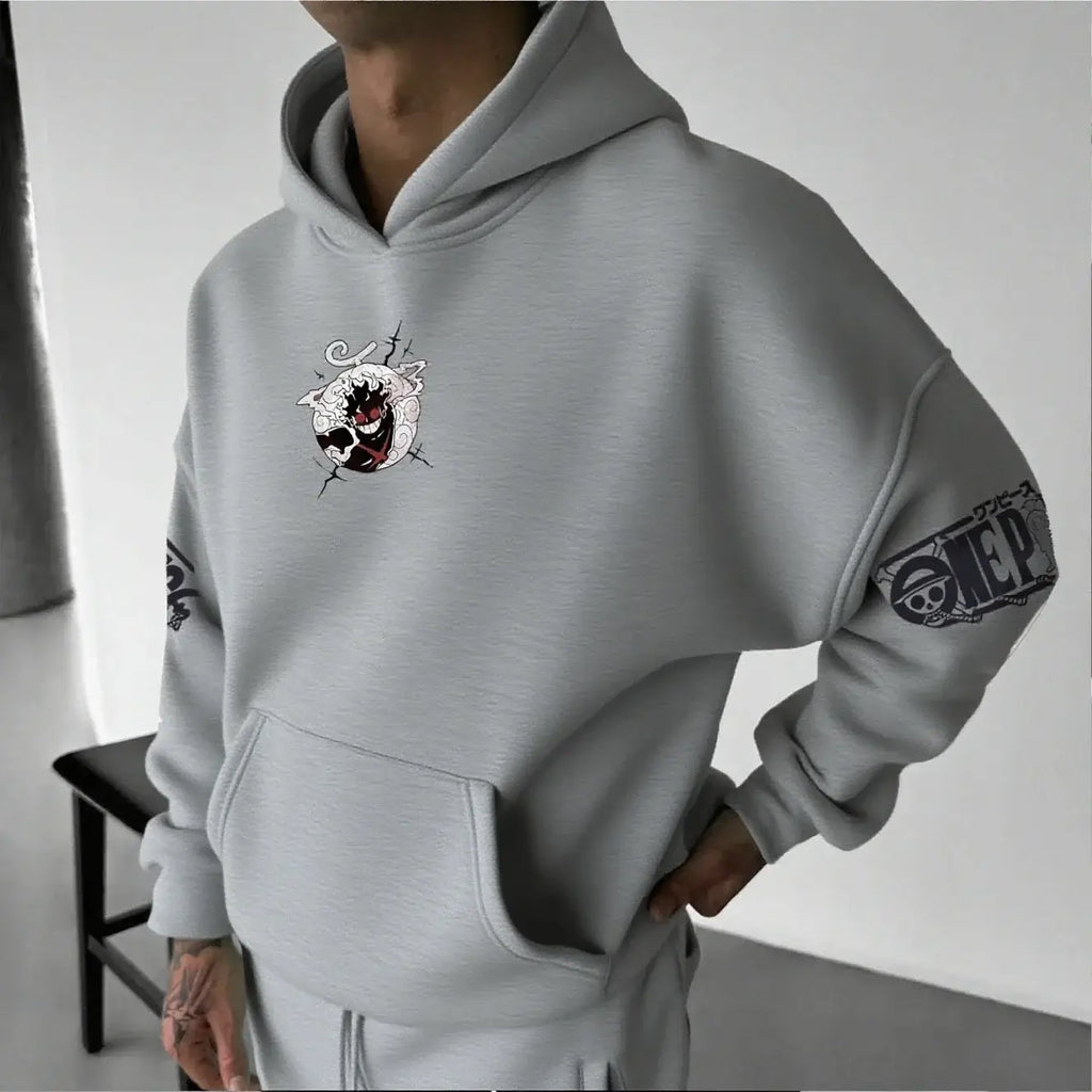 One Piece Luffy Gear 5 Nika Anime Hoodie Streetwear