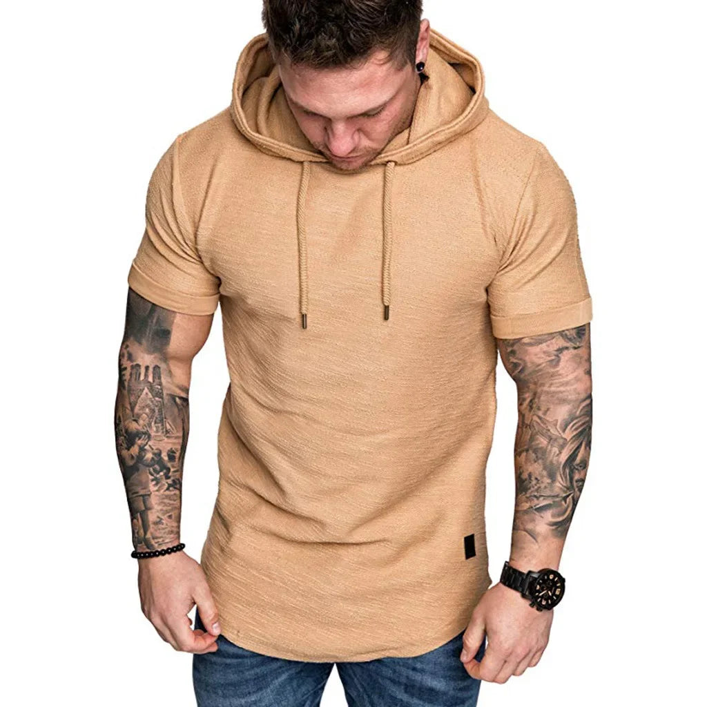 MRMT 2025 Brand New Mens Hoodies Sweatshirts Short Sleeve Men Hoodies Sweatshirt Casual Solid Color Man hoody For Male Hooded