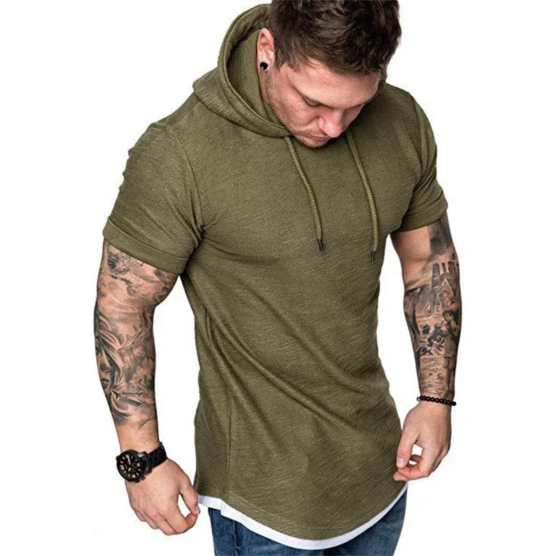 MRMT 2025 Brand New Mens Hoodies Sweatshirts Short Sleeve Men Hoodies Sweatshirt Casual Solid Color Man hoody For Male Hooded