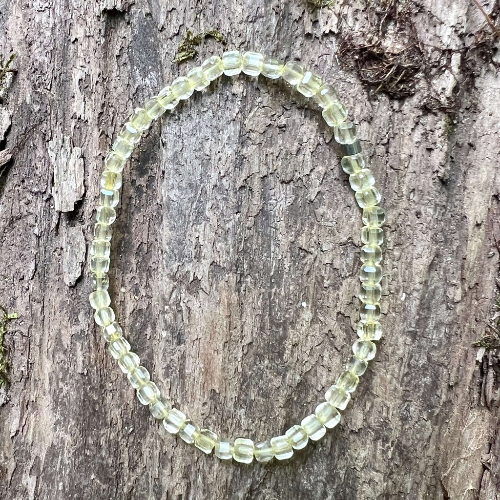 Citrine Cube Bracelet - Subtle Radiance Collection