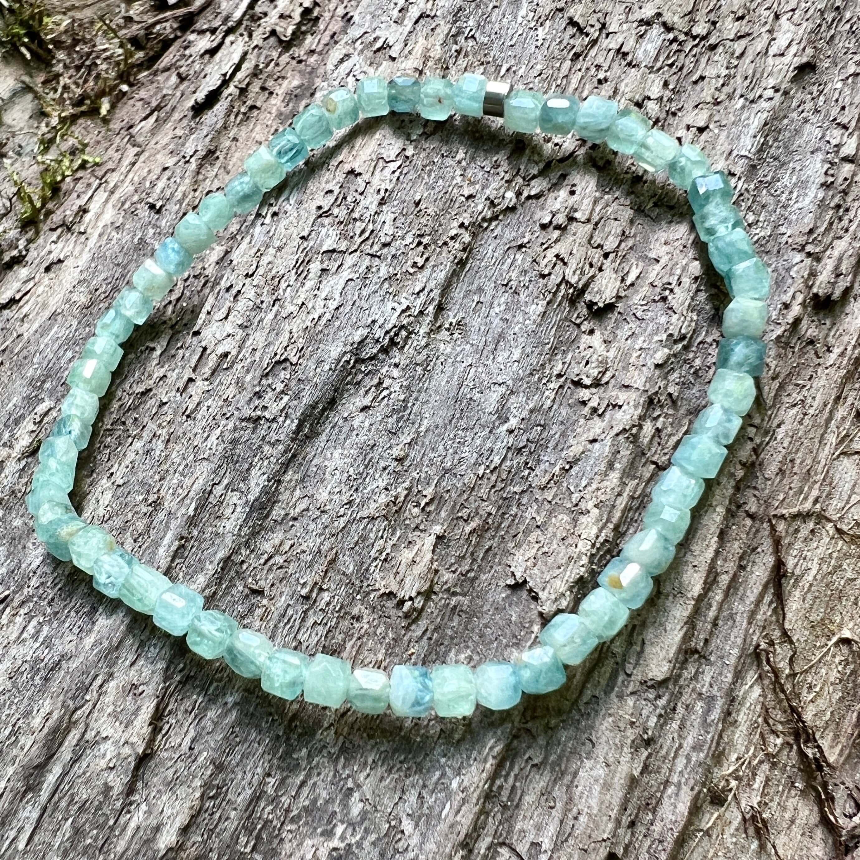 Green Apatite Cube Bracelet - Subtle Radiance Collection