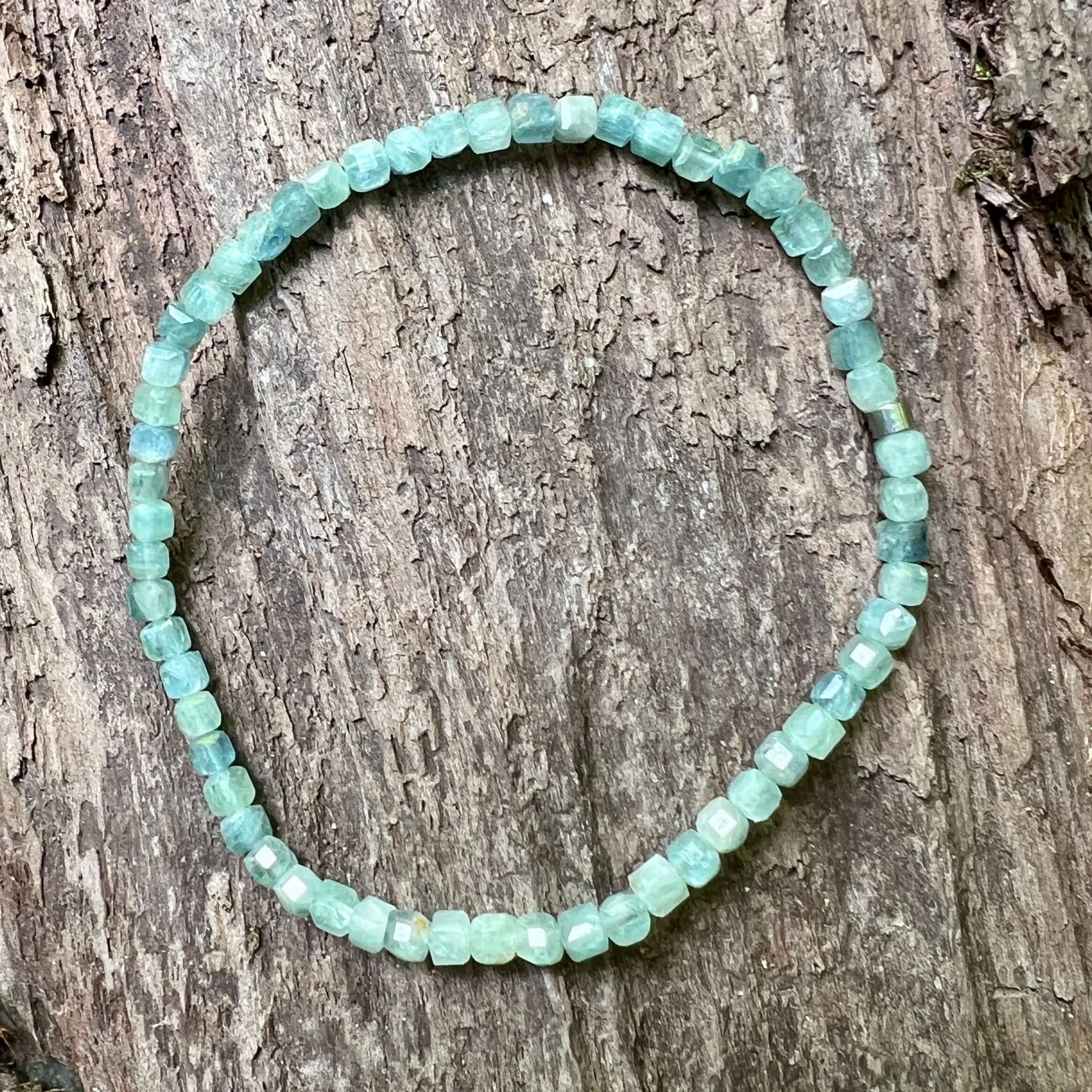Green Apatite Cube Bracelet - Subtle Radiance Collection