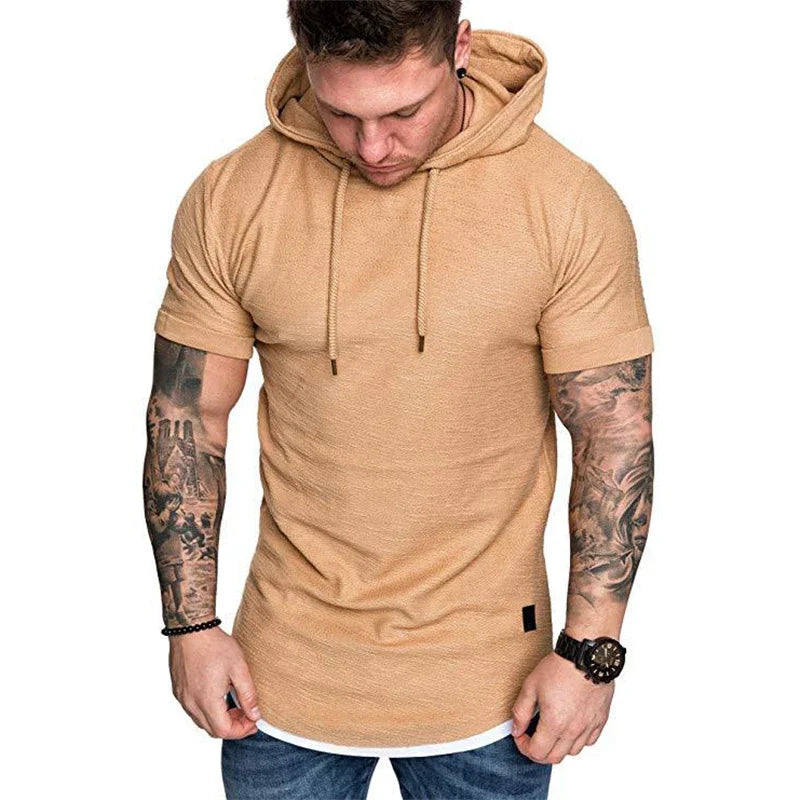 MRMT 2025 Brand New Mens Hoodies Sweatshirts Short Sleeve Men Hoodies Sweatshirt Casual Solid Color Man hoody For Male Hooded