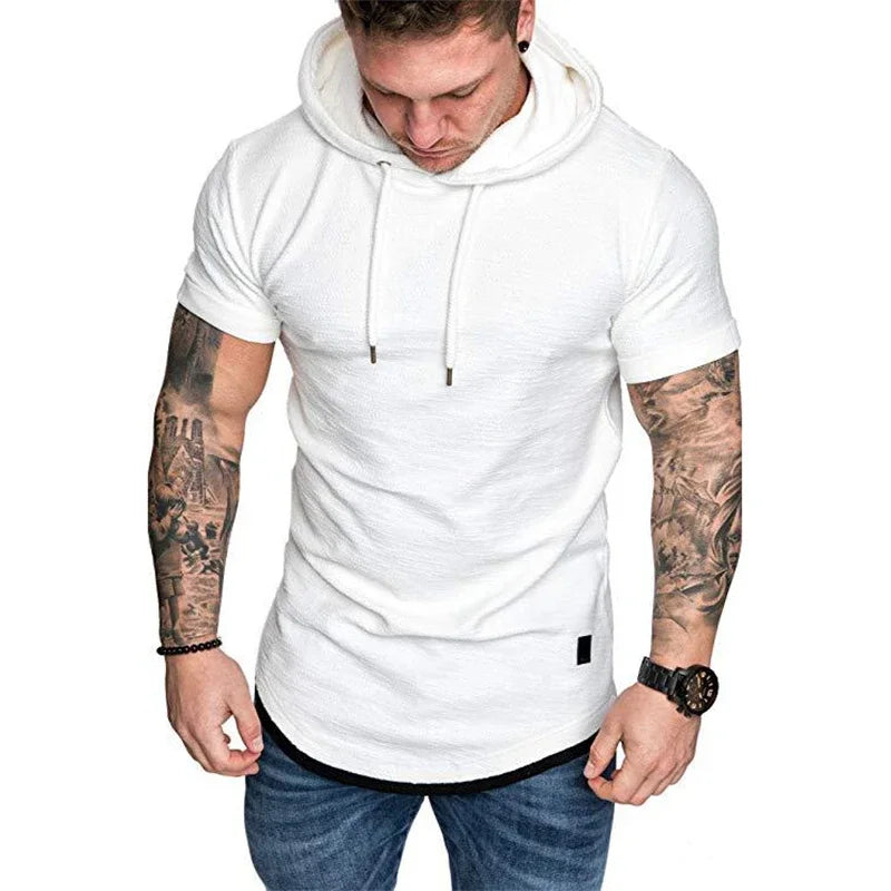 MRMT 2025 Brand New Mens Hoodies Sweatshirts Short Sleeve Men Hoodies Sweatshirt Casual Solid Color Man hoody For Male Hooded