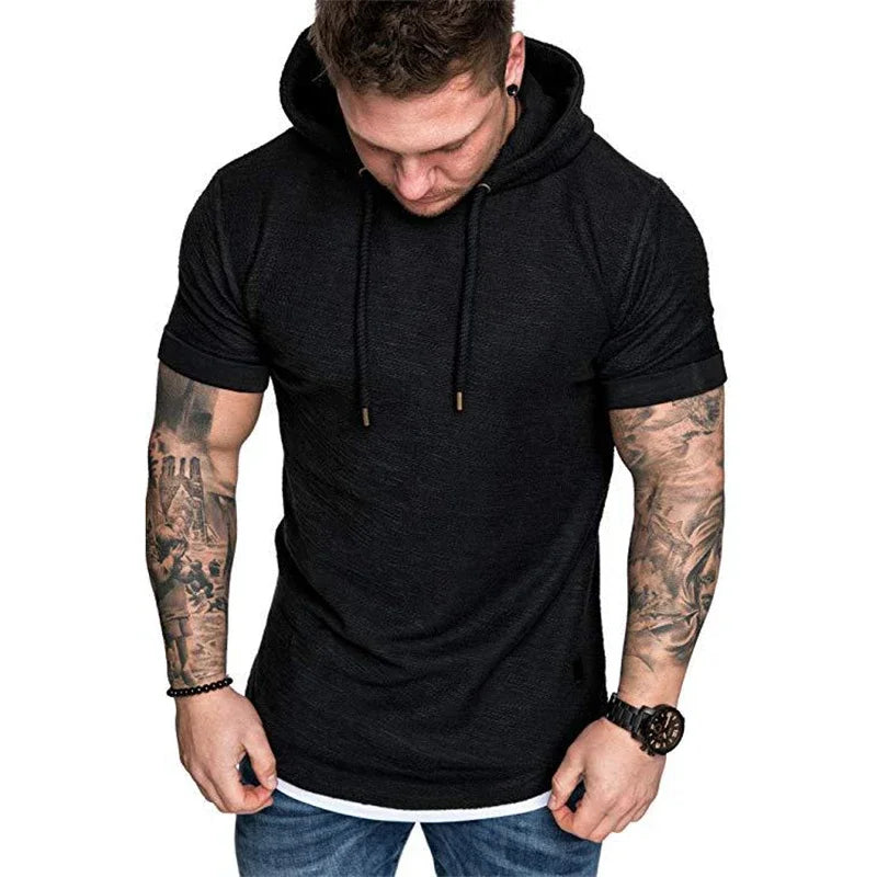 MRMT 2025 Brand New Mens Hoodies Sweatshirts Short Sleeve Men Hoodies Sweatshirt Casual Solid Color Man hoody For Male Hooded