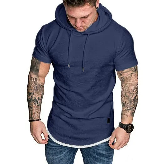 MRMT 2025 Brand New Mens Hoodies Sweatshirts Short Sleeve Men Hoodies Sweatshirt Casual Solid Color Man hoody For Male Hooded