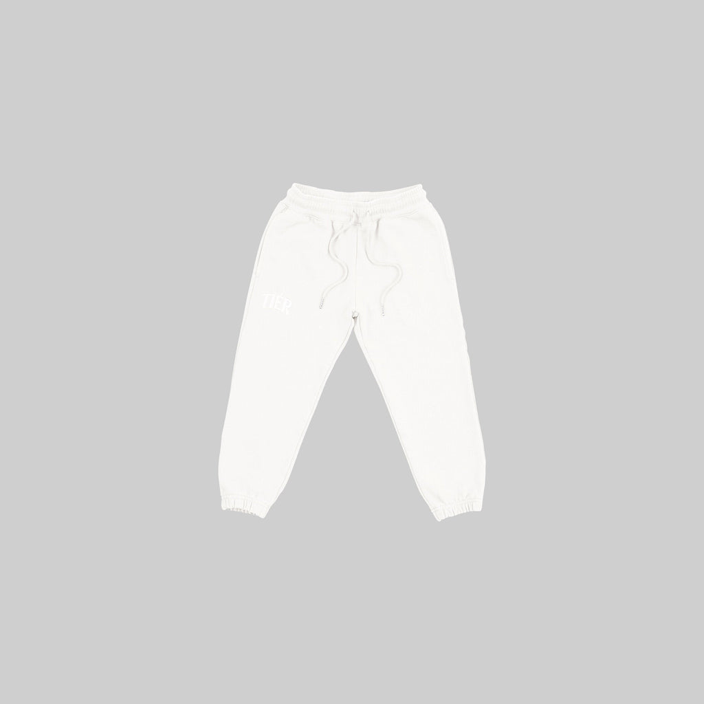WHITE TIÉR KIDS ESSENTIALS SWEATPANTS