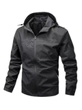 Men's Lightweight Hooded Windbreaker Jacket