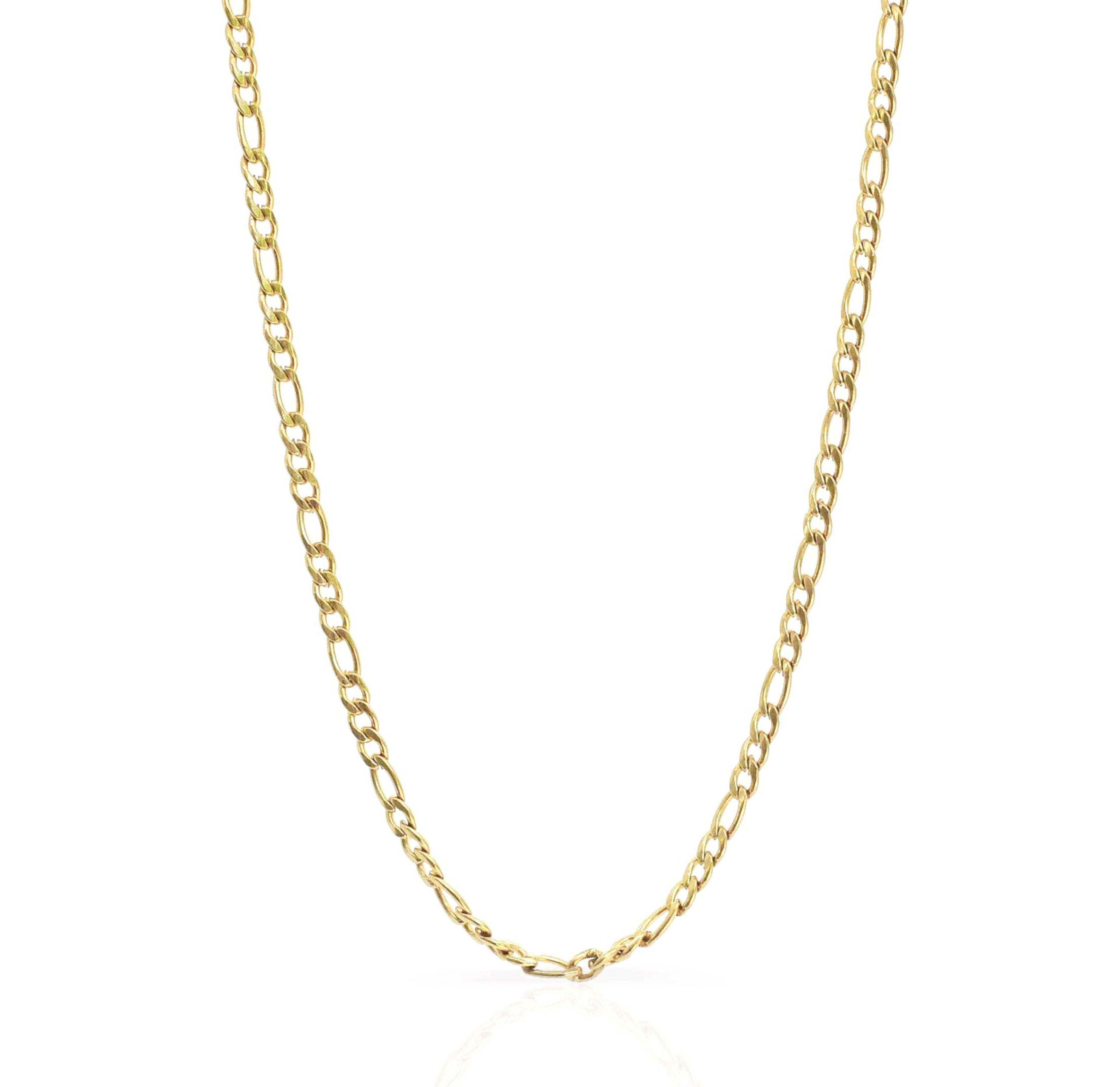 BOBBI DAINTY GOLD FIGARO CHAIN NECKLACE