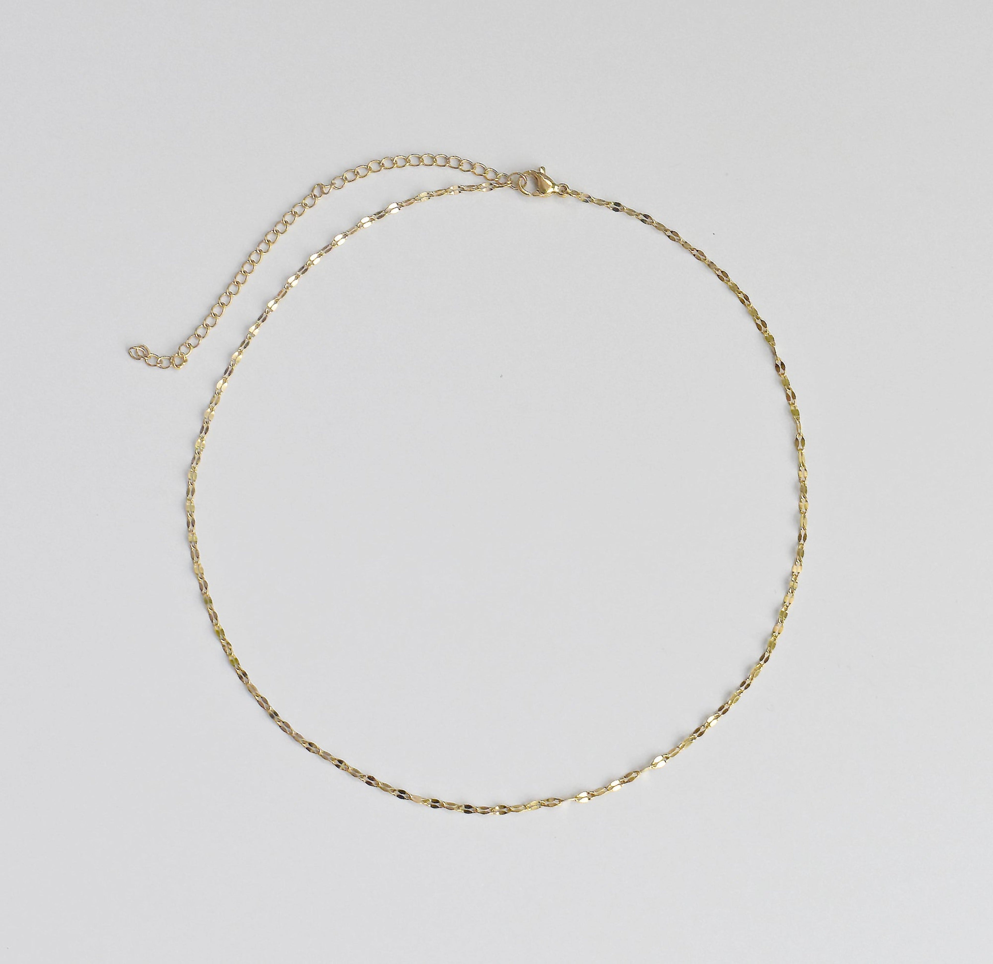 ELSIE GOLD DAINTY LACE CHAIN NECKLACE