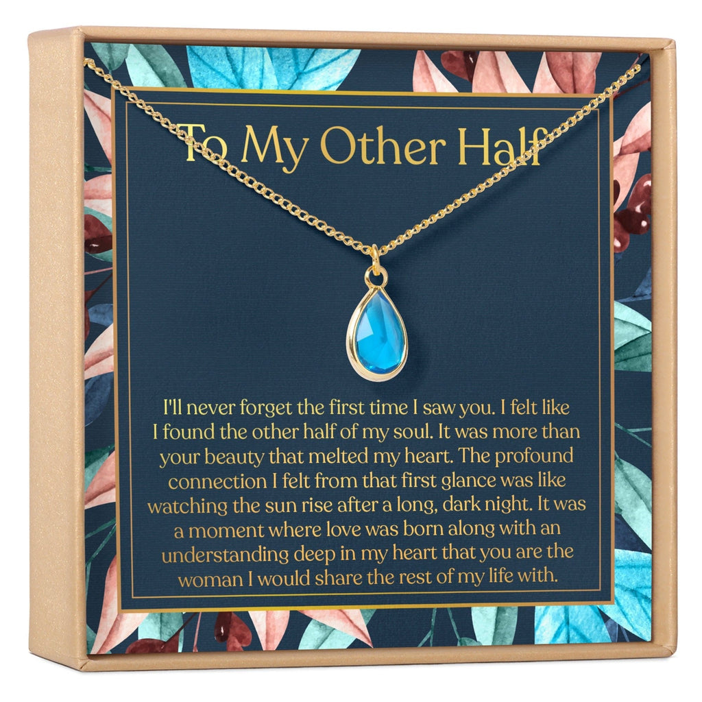 My Other Half Gemstone Necklace