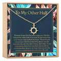 My Other Half Sun Pendant Necklace