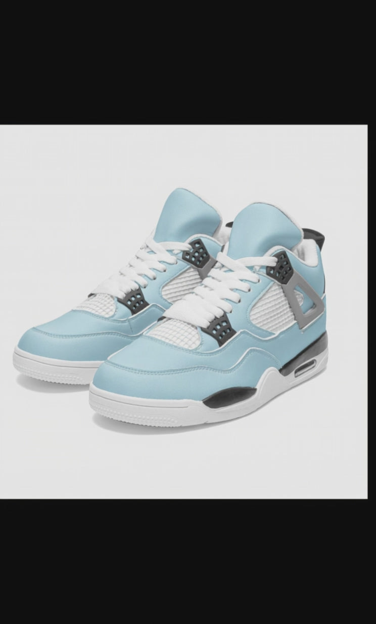 697. AJ4 Basketball Sneakers -White Sole