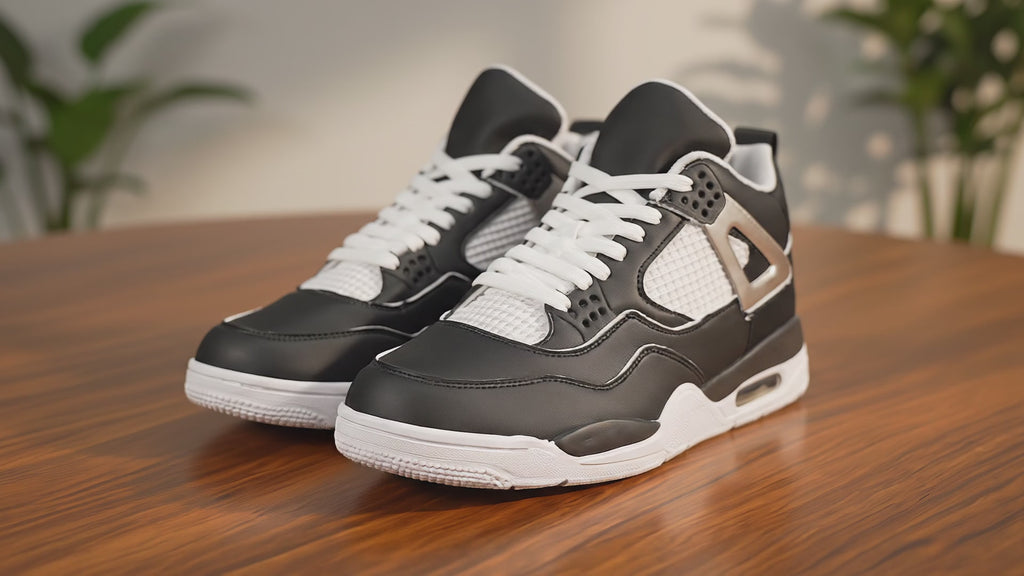 697. AJ4 Basketball Sneakers -White Sole