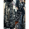 Ripped Cargo Jeans – Y2K E-Girl High Waist Streetwear Denim